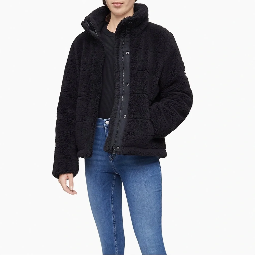 Calvin Klein Sherpa puffer Jacket - Picture 1 of 13